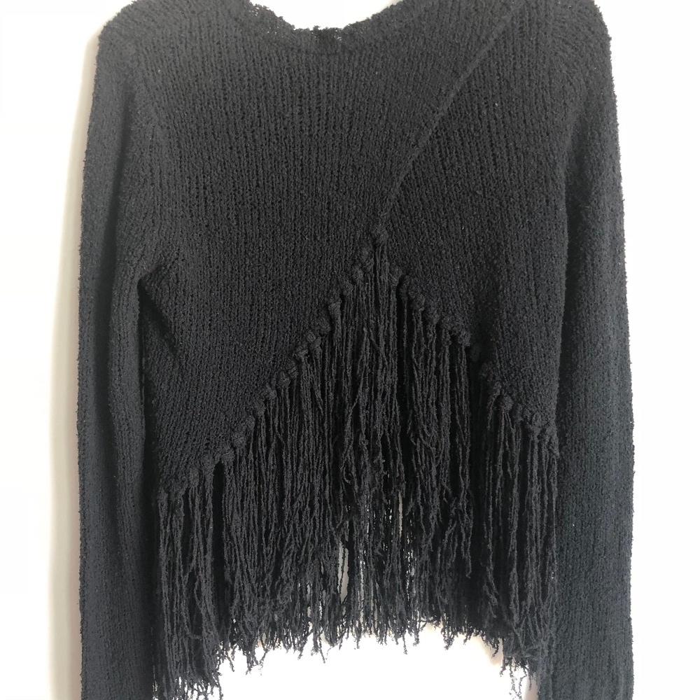 NWT A.L.C. Andreas Fringe Silk Blend Sweater - Picture 7 of 7
